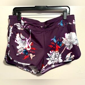 Athleta Purple Floral Women's Swim Shorts
